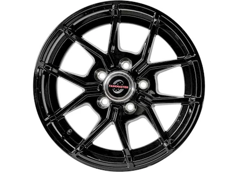 Taskmaster ALUM TRLR WHEEL - 15X5 5X4.5 FULL PAINT BLK 5-FORK , 3.19CB, 0OS, 2160LCC