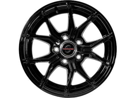 Taskmaster ALUM TRLR WHEEL - 15X6 5X4.5 FULL PAINT BLK 5-FORK , 3.19CB, 0OS, 2835LCC