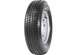 Taskmaster St205/75r15 6 ply provider trailer tire on 15x5 5x4.5 silver mod wheel, 3.19cb,