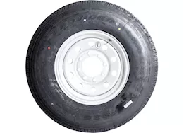 Taskmaster St235/85r16 14 ply provider trailer tire on 16x6 8x6.5 silver mod wheel, 4.88cb,