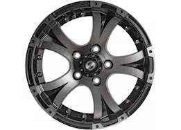 Taskmaster Aluminum viking 15x5 5x4.5 black machine face, lip & center cap trailer wheel 21