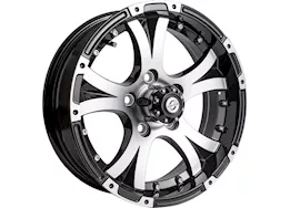 Taskmaster Aluminum viking 15x5 5x4.5 black machine face, lip & center cap trailer wheel 21