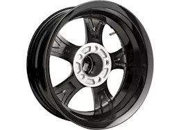 Taskmaster Aluminum viking 15x5 5x4.5 black machine face, lip & center cap trailer wheel 21