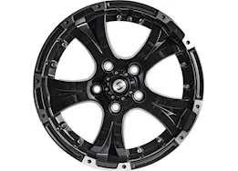 Taskmaster Aluminum viking 15x5 5x4.5 black machine lip w/ black center cap trailer wheel 1