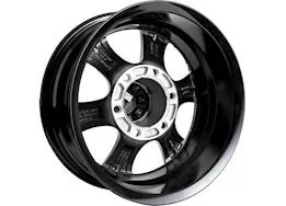 Taskmaster Aluminum viking 15x6 6x5.5 black machine face, lip & center cap trailer wheel 28