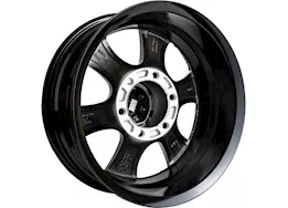 Taskmaster Aluminum viking 16x6 6x5.5 black machine face, lip & center cap trailer wheel 35