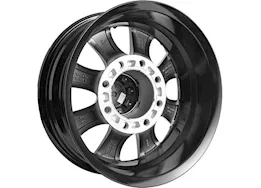 Taskmaster Aluminum viking 16x6 8x6.5 black machine lip w/ black center cap trailer wheel 3