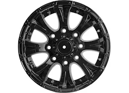 Taskmaster Aluminum viking 16x6 8x6.5 black w/ black center cap trailer wheel 3750 lcc