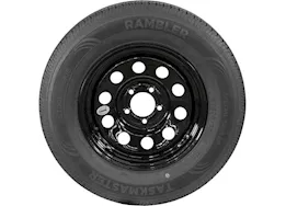 Taskmaster St205/75r15 lrc rambler trailer tire on 15x5 5x4.5 black mod steel wheel 1820 lc