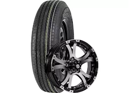 Taskmaster Rambler trailer assy st205/75r15 lrd on 15x5 5x4.5 black machined lip & face aluminum wheel 2150 lcc