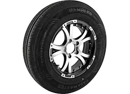 Taskmaster St205/75r15 lrd rambler trailer tire on 15x5 5x4.5 blk lip/face alum viking whee