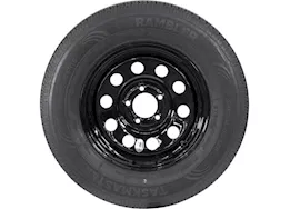 Taskmaster St205/75r15 lrd rambler trailer tire on 15x5 5x4.5 black mod steel wheel 1820 lc