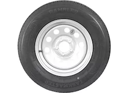 Taskmaster St205/75r15 lrd rambler trailer tire on 15x5 5x4.5 silver mod steel wheel 1820 l