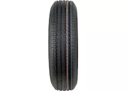 Taskmaster St205/75r15 lrc rambler trailer tire on 15x5 5x4.5 blk face w/forks alum trinity