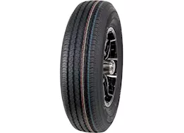 Taskmaster St205/75r15 lrc rambler trailer tire on 15x5 5x4.5 blk face w/forks alum trinity