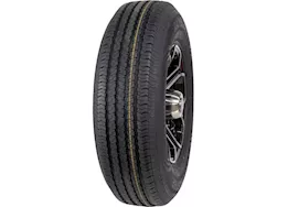 Taskmaster St225/75r15 lre rambler trailer tire on 15x6 6x5.5 blk face w/spokes alum trinit