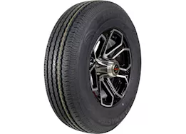 Taskmaster St225/75r15 lre rambler trailer tire on 15x6 6x5.5 blk face w/spokes alum trinit