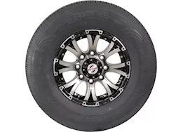 Taskmaster St235/80r16 lre rambler trailer tire on 16x6 8x6.5 blk lip/face alum viking whee