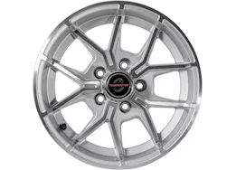 Taskmaster Alum trlr wheel - 15x5 5x4.5 silver machined face 5-fork , 3.19cb, 0os, 2160lcc