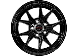 Taskmaster Alum trlr wheel - 15x6 5x4.5 full paint blk 5-fork , 3.19cb, 0os, 2835lcc