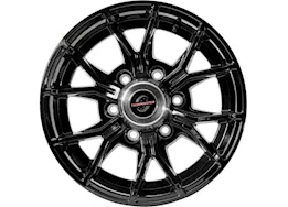 Taskmaster Alum trlr wheel - 15x6 6x5.5 full paint blk 6-fork , 4.25cb, 0os, 2835lcc