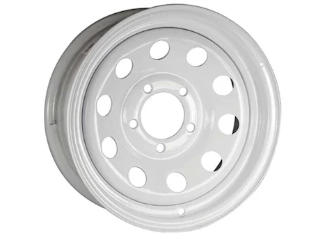 Tow-Rite 16"x6" white modular rim, bp 8-6.5, et 0, cb 4.90, 4,080 lbs Main Image