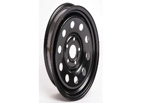 Tow-Rite 16"X6" BLACK MODULAR RIM, BP 8-6.5, ET 0, CB 5.12, 3,500 LBS - BOXED