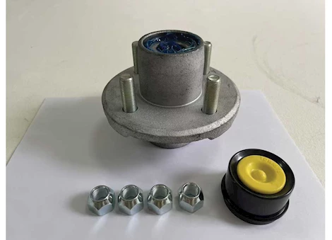 Tow-Rite IDLER HUB 4-4 BC 2K KIT, BEARING 1IN L44643/L44610, 1/2 STUD, PRE-GREASED - BOXED - GALVANIZED