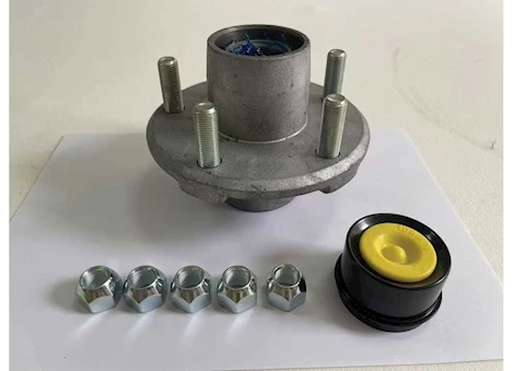Tow-Rite IDLER HUB 5-4.5 BC 2K KIT, BEARING 1-1/16IN L44649/L44610, 1/2 STUD, PRE-GREASED - BOXED-GALVANIZED