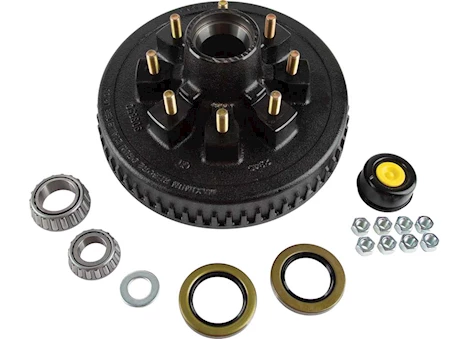 Tow-Rite 12IN BRAKE DRUM 8-6.5 BC 7K KIT, 25580/14125A, 25520/14276, 1/2IN STUD - BOXED