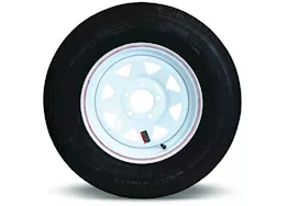 Tow-Rite St235/80r16 mounted on white spoke 16x6 8x6.5 load rating: e 10-ply rated