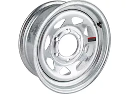 Tow-Rite 15"x6" galvanized 8 spoke rim, bp 6-5.5, et 0, cb 4.28, 2,830 lbs