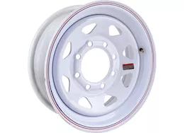 Tow-Rite 16"x6" white modular rim, bp 8-6.5, et 0, cb 4.90, 4,080 lbs