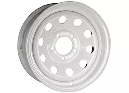 Tow-Rite 16"x6" white modular rim, bp 8-6.5, et 0, cb 4.90, 4,080 lbs