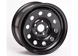 Tow-Rite 16"x6" black modular rim, bp 8-6.5, et 0, cb 5.12, 2,420 lbs