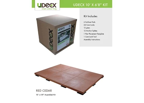 UDECX Modular Portable Decking 10'x6'8" Starter Kit – Red Cedar Main Image