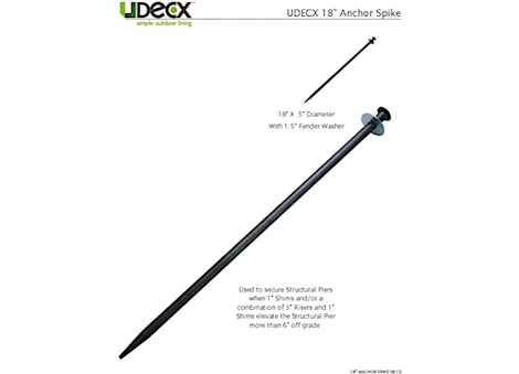 UDECX 18" Anchor Spike for Modular Portable Decking System