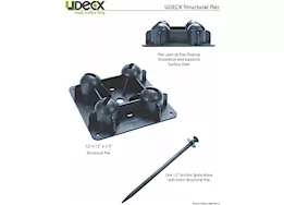 UDECX Structural Pier for Modular Portable Decking System- 2-Pack