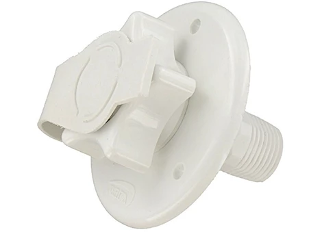 Valterra Products LLC Water inlet, 2-3/4in plastic flange, mpt, white, bulk Main Image