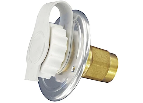 Valterra Products LLC Water inlet, 2-3/4in metal flange, alum finish, lead-free, bulk Main Image