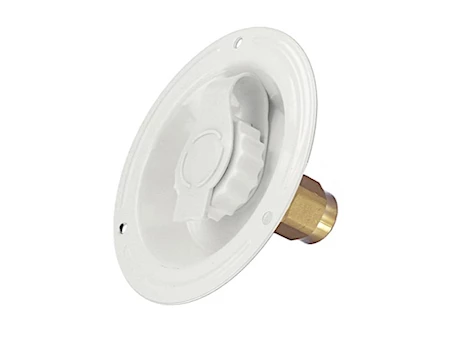 Valterra Products LLC Water inlet, metal recessed flange, white, lead-free, bulk Main Image