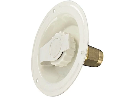 Valterra Products LLC Water inlet, metal recessed flange, col white, lead-free, bulk Main Image