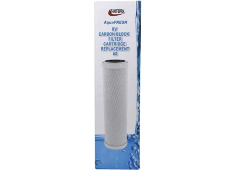 Valterra Products LLC CARBON BLOCK FILTER, EXTERIOR CARTRIDGE REPLACEMENT, 10IN, 8 EQUIVALENT