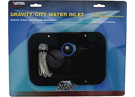 Valterra Products LLC GRAVITY/CITY WATER INLET, BLACK, CARDED