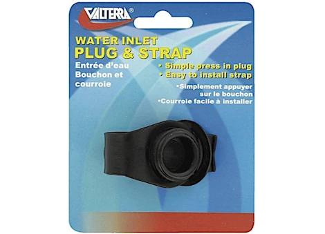 Valterra Products LLC WATER INLET PLUG, 3/4IN, WITH STRAP, BLACK, CARDED