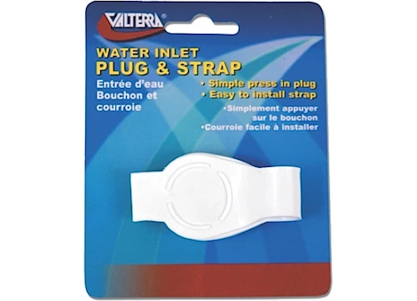 Valterra Products LLC Water inlet plug, 3/4in, with strap, white, carded Main Image
