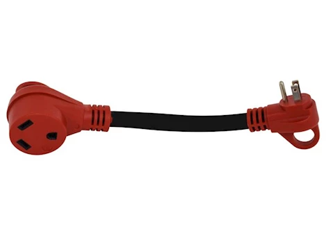 Valterra Products LLC 15AM-30AF ADAPTER CORD, 12IN, RED, CARDED