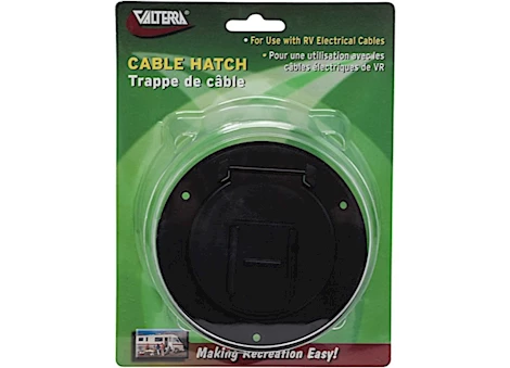 CABLE HATCH, SM ROUND, BLACK, CARDED