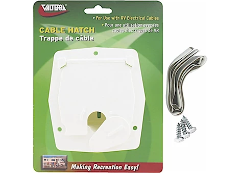 CABLE HATCH, SM SQUARE, WHITE, CARDED