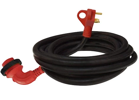 Valterra Products LLC 30A 90 DEG LED DETACH POWER CORD W/HDL, 25FT, RED, BOXED